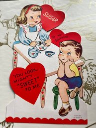 Vintage A-meri-card 1954 Valentine Sugar Be My Valentine Card 0-9594/3