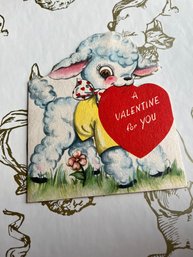 Vintage Valentine American Greetings 5 V7587 Little Lamb Card