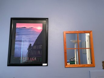Mirror And Courage Framed Poster Wall Decor