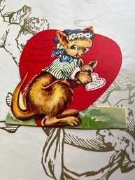 Vintage A-Meri-card 'Its In The Bag' Valentine Card Dated 1949.