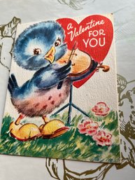 Rust Craft Blue Bird Vintage Valentine Card