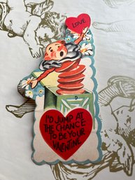Vintage Jack In The Box Valentine Card