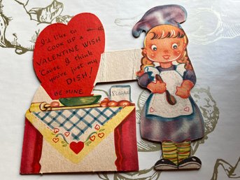 Vintage You're Just My Dish Valentine Card