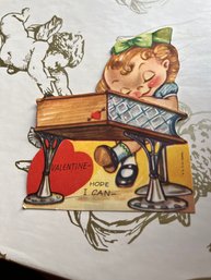 Vintage Fold Out 'Pass The Test With You' Valentine Card
