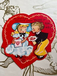 A-Meri-Card Vintage 'Things Are Looking Rosey For Us' Valentine Card