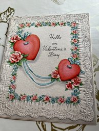 'hello On Valentines Day' American Greetings Vintage Dated 1950 Valentine Card