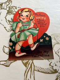 Vintage 'My Heart Skips A Beat' Valentine Card