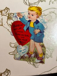 Vintage Bubblin With Joy Valentine Card