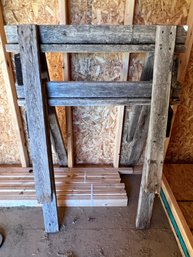 Two Wooden Sawhorses