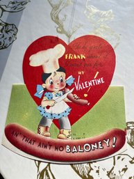 Frank Aint No Boloney Vintage Valentine Card