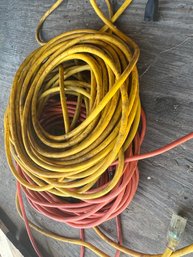 Orange And Yellow Extension Cords