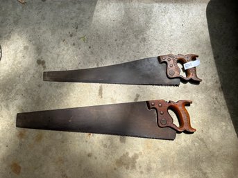 Hand Saw Lot Of Two Saws