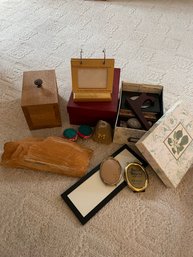 Home Decor Wood Box Brass Frames