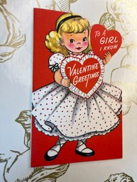 Vintage Rust Craft Boston 1953 Pleased To Meet You Valentine Card
