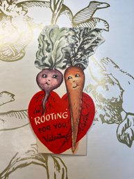 1954 Rooting For You Valentine Card - X Made In USA