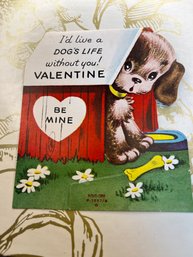 Vintage A-meri-card A Dogs Life Valentine Card