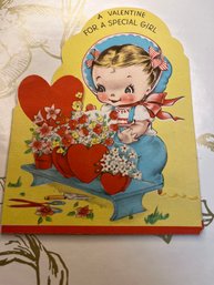 Vintage Rust Craft Boston A Special Girl Valentine Card