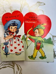 Aiming To Make You My Valentine Card Dated 1953 A-meri-card P-7562/8 F