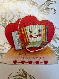 Vintage A-Mari-card 1949 Acordin To My Heart I Love You Valentine Card