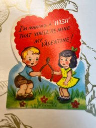 Vintage A-meri-card Dated 1955 Make A Wish Valentine