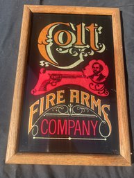 Colt Firearms Company Sign / Glass Art Work