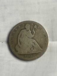 1858 O US Coin Liberty Seated Half Dollar 50c