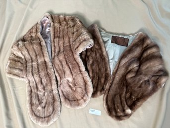 Vintage Fur Shoulder Coat Lot Of Two