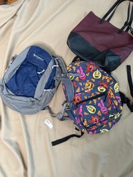 Backpack Lot And Beach Bag