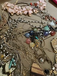 Large Lot Of Costume Jewelry Necklaces