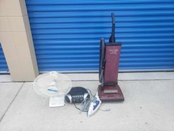 Misc Household Appliance Lot - Iron Fan  Radio & Vacuum