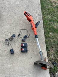 Black & Decker Weed Whacker - 2 Batteries & 2 Chargers