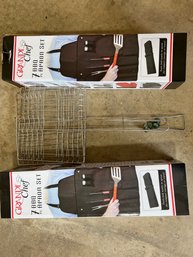Grill Lot - Two Grande Apron Kits And Wire Cooking Rack