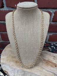 14K GP Gold Plate Necklace - 24 1/4 Long Chain