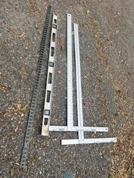 Lot Of Four Tools - Drywall T Squares Level & More