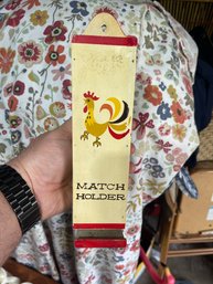 Very Rare Vintage Holt Howard Rooster Wooden Match Holder