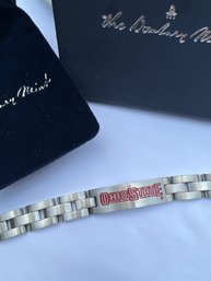 Danberry Mint Ohio State 8 Inch Stainless Steel Bracelet