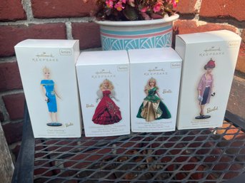 Lot Of 4 Hallmark Barbie Ornaments