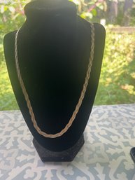 Sterling Silver Braided Necklace 13.25g