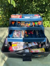 Pristine Tackle Box With Lures Reel & Such!