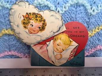 Ill See You In My Dreams Vintage Fold Out Valentine Card