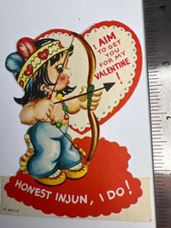 Vintage 'I Aim To Get You For My Valentine' Card