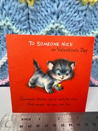Vintage Hallmark 5V1-9 Hall Brothers Cat Valentine Card