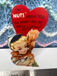 X-Made In USA Nuts About You Vintage Valentine Card