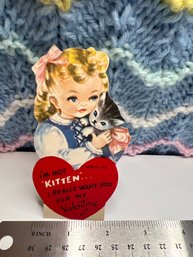 X-Made In USA Vintage Im Not Kitten Valentine Card