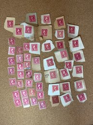Large Lot Of Red George Washington Stamps