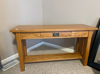 Beautiful Solid Wood Craftsman Style Sofa Table