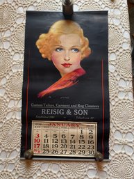 1937 Reisig And Son Complete Calendar FANTASTIC Condition