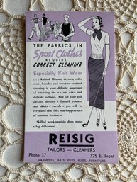 Reisig Taylors And Cleaners Ad