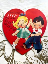 A-meri-card 102 Wont You Step My Way Vintage Valentine Card