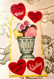 Ice Cream 1953 Vintage Pop Up Valentine Card